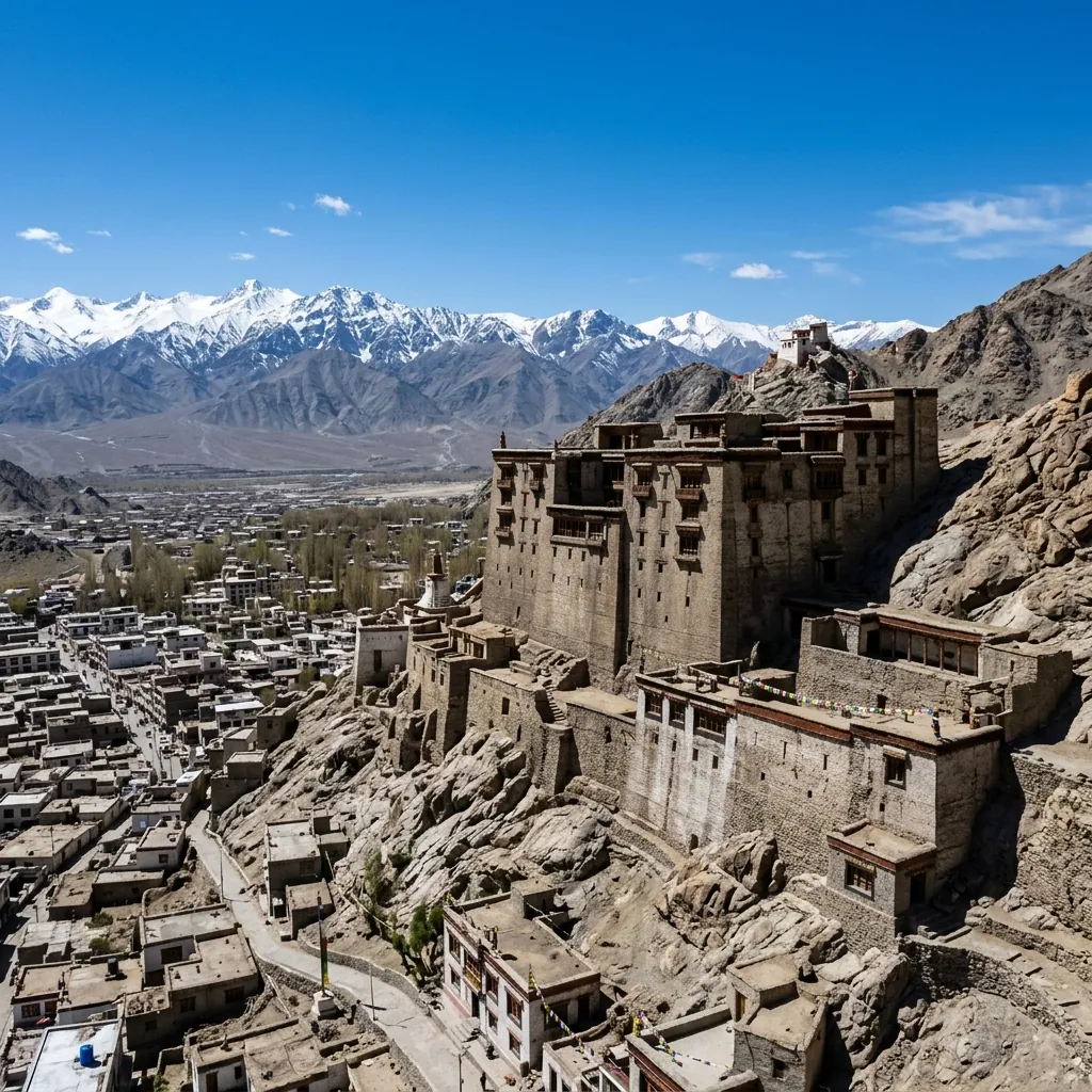 Leh Palace mountain view